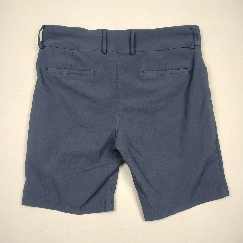 PGA Tour Golf Shorts Mens XL Blue Stretch Solid Viscose Blend SU37437